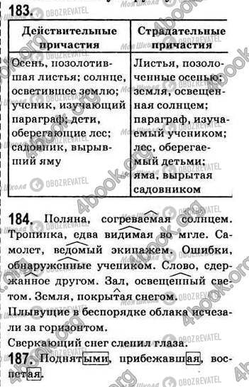 ГДЗ Російська мова 7 клас сторінка 183-187